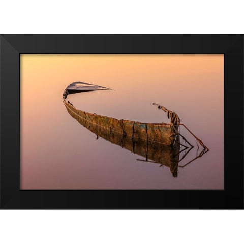 Rest Black Modern Wood Framed Art Print by Forner Rodriguez, Joaquin