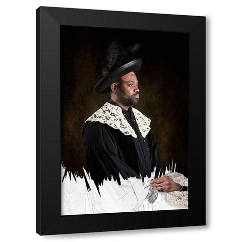 Painting A Dutch Rembrand Black Modern Wood Framed Art Print with Double Matting by Kayen-Mouthaan, Carola