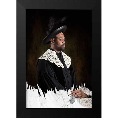 Painting A Dutch Rembrand Black Modern Wood Framed Art Print by Kayen-Mouthaan, Carola