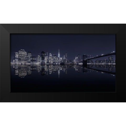 Never Sleeps (3) Black Modern Wood Framed Art Print by Ruiz Dueso, Jorge