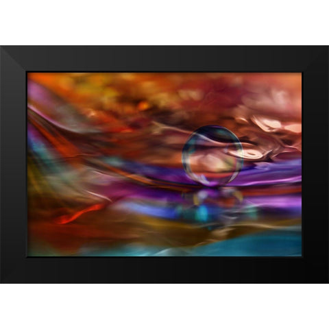 Transparent Black Modern Wood Framed Art Print by Westum, Heidi