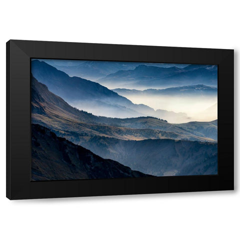 Light And Shadow Black Modern Wood Framed Art Print by Landolt, Susanne