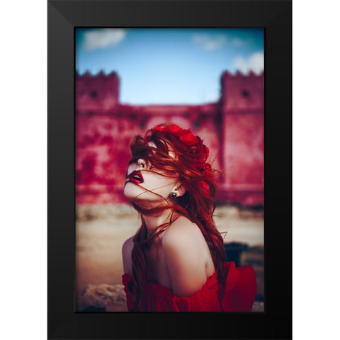 The Queen Of Red Castle Black Modern Wood Framed Art Print by Bolgov, Ruslan