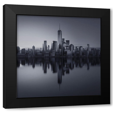 Here comes the day Black Modern Wood Framed Art Print with Double Matting by Ruiz Dueso, Jorge