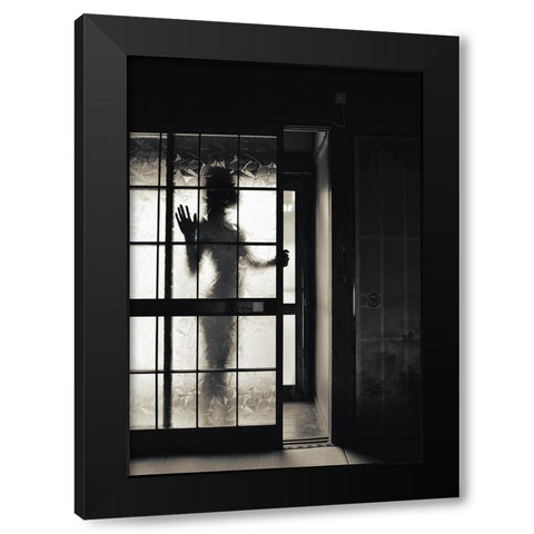 ShaÂWa Black Modern Wood Framed Art Print by Amenomori, Keiichiro