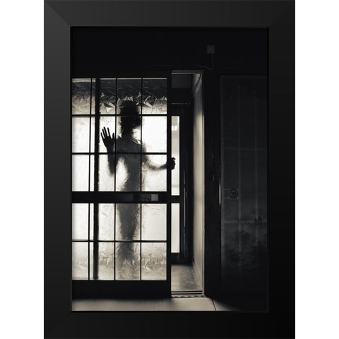 ShaÂWa Black Modern Wood Framed Art Print by Amenomori, Keiichiro