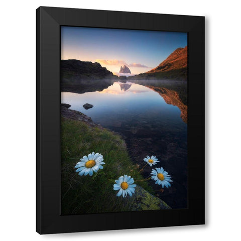 Anayet Sunset Black Modern Wood Framed Art Print by Martinez Moran, Javier
