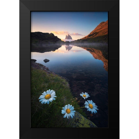 Anayet Sunset Black Modern Wood Framed Art Print by Martinez Moran, Javier