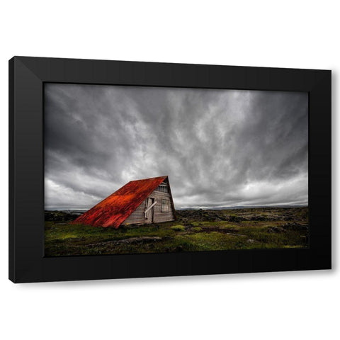 Crazy Sky Black Modern Wood Framed Art Print with Double Matting by H. Ingibergsson, Torsteinn