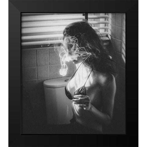 No.89 Black Modern Wood Framed Art Print by M, Adirek