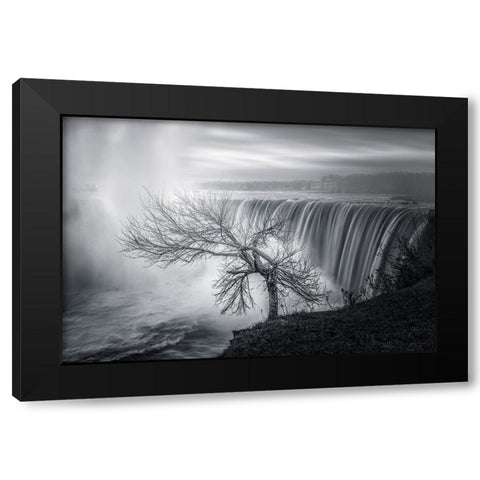 Niagara Fall Black Modern Wood Framed Art Print by Deng, Larry