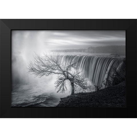 Niagara Fall Black Modern Wood Framed Art Print by Deng, Larry