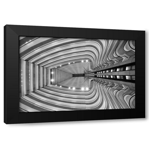 Rib Cage Black Modern Wood Framed Art Print by Wolbers, Louise