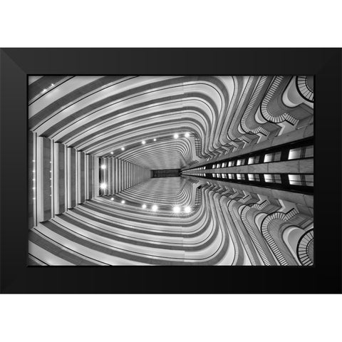Rib Cage Black Modern Wood Framed Art Print by Wolbers, Louise