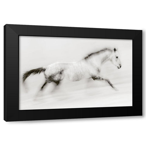 The Unique Brush Stroke Black Modern Wood Framed Art Print with Double Matting by Benezech, Martine
