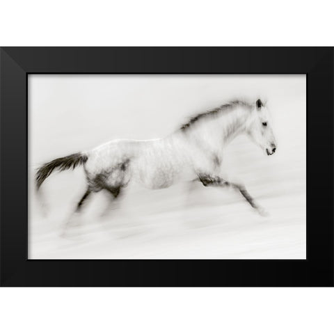 The Unique Brush Stroke Black Modern Wood Framed Art Print by Benezech, Martine