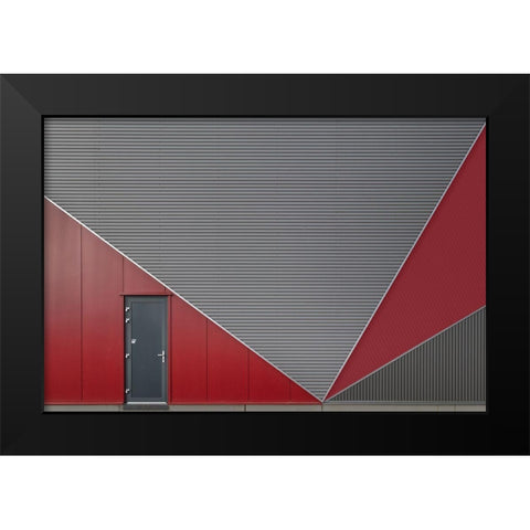 The Black Door Black Modern Wood Framed Art Print by Luycx, Theo