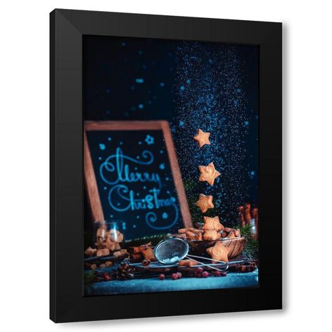Make A Wish (Merry Christmas) Black Modern Wood Framed Art Print with Double Matting by Belenko, Dina