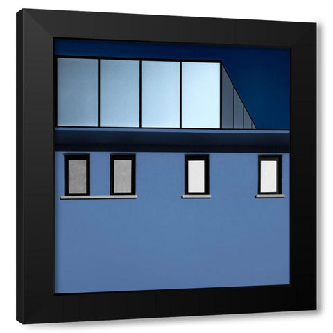 Out Of The Blue Black Modern Wood Framed Art Print with Double Matting by Claes, Gilbert