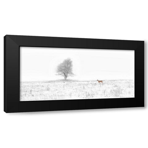 Christmas Coming Black Modern Wood Framed Art Print by Cheng, Yu