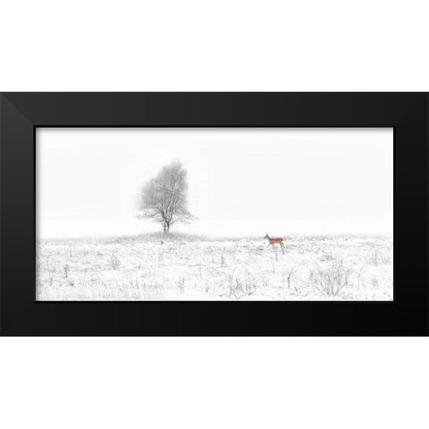 Christmas Coming Black Modern Wood Framed Art Print by Cheng, Yu