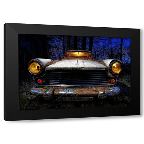 Morris Black Modern Wood Framed Art Print with Double Matting by Novillo, Alfonso