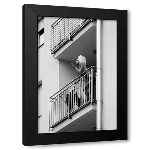 Nika Black Modern Wood Framed Art Print by Kijurko, Lorna