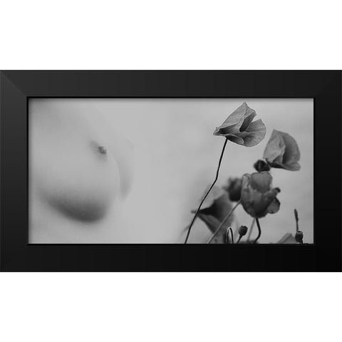 Untitled Black Modern Wood Framed Art Print by Bousca, Bogdan