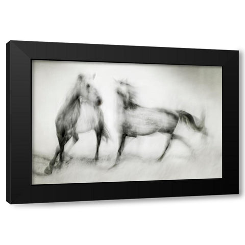 Shivers Black Modern Wood Framed Art Print with Double Matting by Benezech, Martine