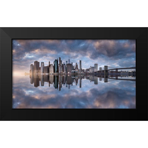 Ny Ny Black Modern Wood Framed Art Print by F. Turienzo, Carlos