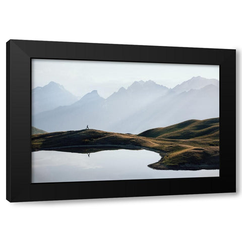 Koruldi Black Modern Wood Framed Art Print by Ziomek, Witold