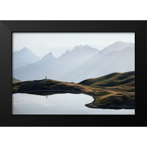 Koruldi Black Modern Wood Framed Art Print by Ziomek, Witold