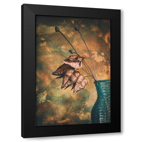 Split Black Modern Wood Framed Art Print by Kiral, Cicek