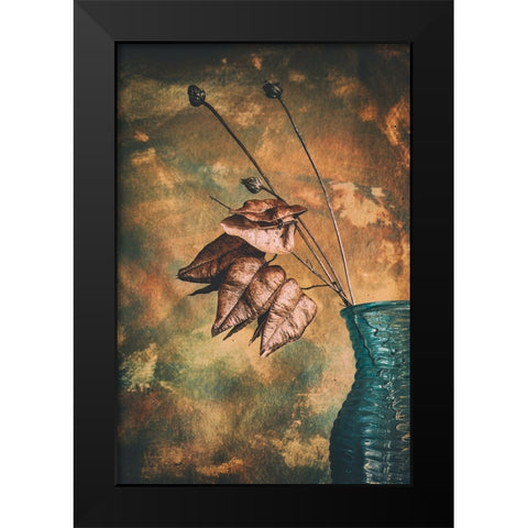 Split Black Modern Wood Framed Art Print by Kiral, Cicek