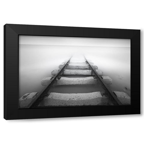 Towards The Sea Black Modern Wood Framed Art Print by Xu, Tony