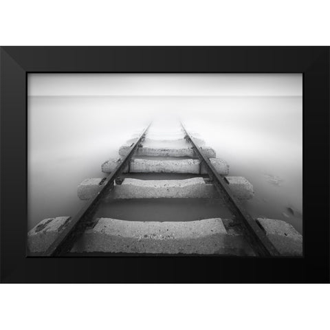Towards The Sea Black Modern Wood Framed Art Print by Xu, Tony
