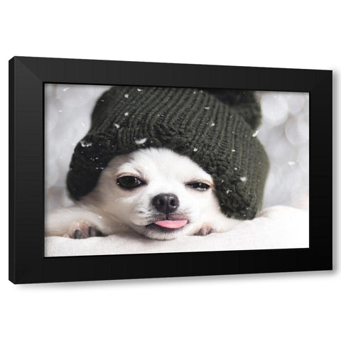 Yah-Boo Black Modern Wood Framed Art Print by Lienjp