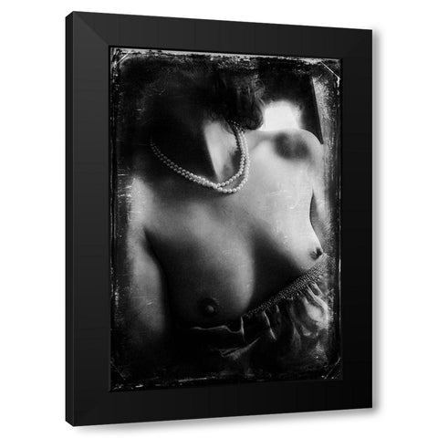 Untitled Black Modern Wood Framed Art Print by Bousca, Bogdan