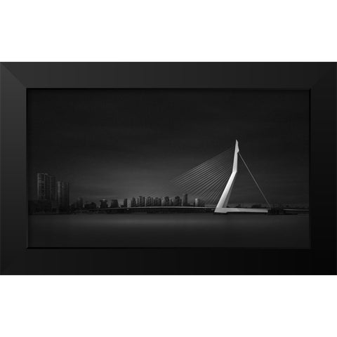 Erasmusburg Black Modern Wood Framed Art Print by Lopez, Oscar