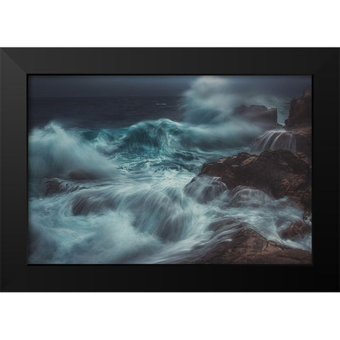 Neat Chaos Black Modern Wood Framed Art Print by Lazzarotti, Paolo