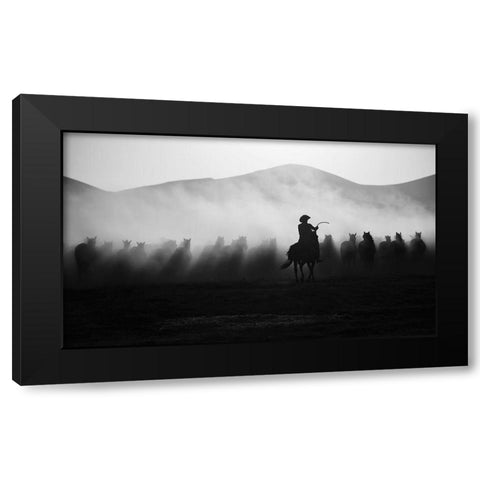 Chasing The Jades! Black Modern Wood Framed Art Print with Double Matting by Pancareken, Yavuz