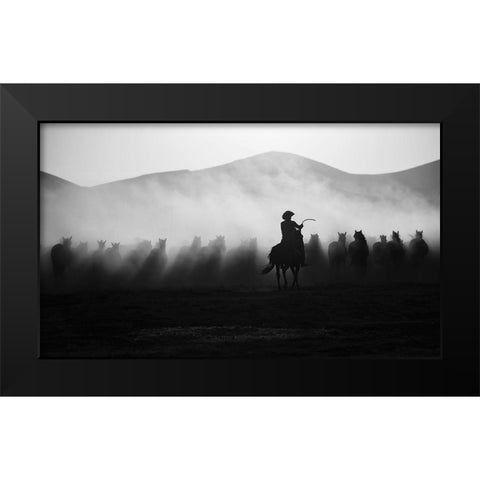 Chasing The Jades! Black Modern Wood Framed Art Print by Pancareken, Yavuz