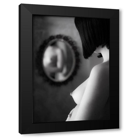Untitled Black Modern Wood Framed Art Print by Bousca, Bogdan
