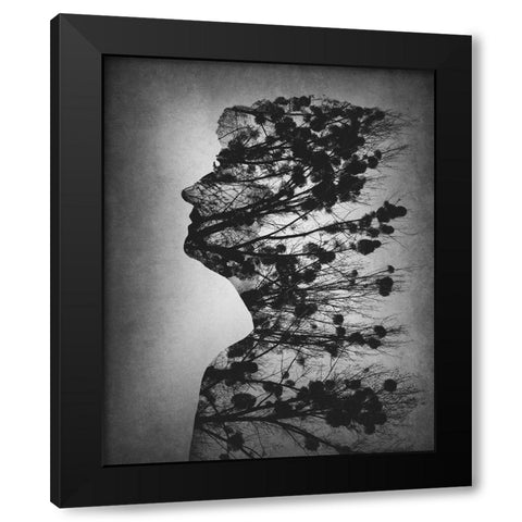 Essence Of Life Black Modern Wood Framed Art Print with Double Matting by Macko, Dusan