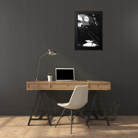 Ascend A Fall Black Modern Wood Framed Art Print by Abrantes, Paulo