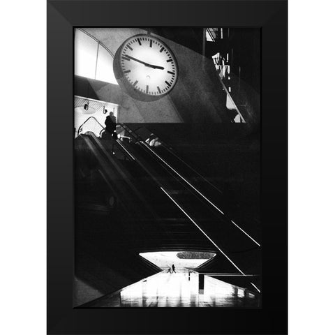 Ascend A Fall Black Modern Wood Framed Art Print by Abrantes, Paulo