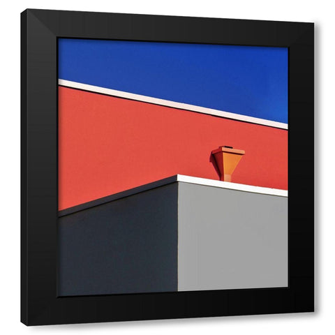 Urban Texture - Down Town Los Angeles California Black Modern Wood Framed Art Print with Double Matting by Orbach, Arnon