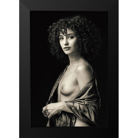 Classical Beauty Black Modern Wood Framed Art Print by Slotboom, Jan