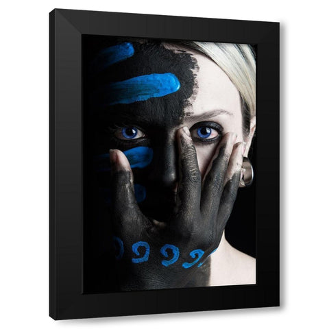 4 Elements - Water Black Modern Wood Framed Art Print by Paza May, Tim
