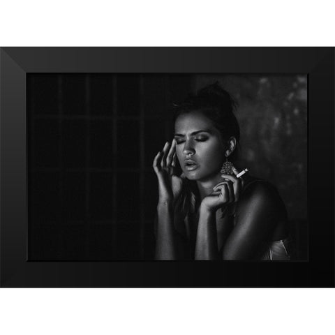 Summer In The City - Simona Black Modern Wood Framed Art Print by Krystynek Mqep, Martin